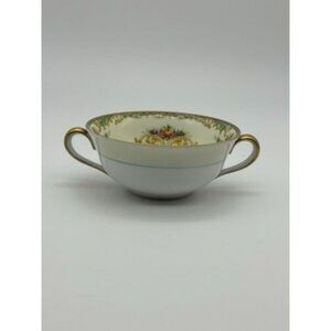 Vintage Noritake Original Gloria Pattern 1930s Set of 8 Bouillon Bowls 2 Handles